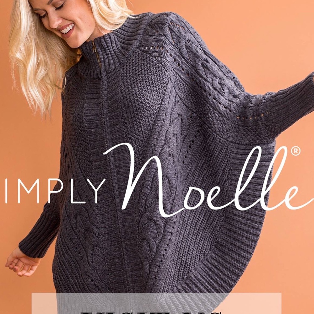 Zip sweater poncho